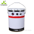 white black buckets 5 gallon with lids